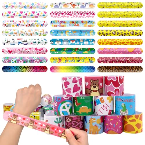JoyRapt 100 Stück Slap Armbänder für Kinder 8–12 Partygeschenke, Weihnachtsgeschenke für Kinder, Slap Armbänder, Großpreise, Schnapparmbänder für Geburtstagsgeschenke, Schulbelohnungen JoyRapt 100 Stück Slap Armbänder für Kinder 8–12 Partygeschenke, Weihnachtsgeschenke für Kinder, Slap Armbänder, Großpreise, Schnapparmbänder für Geburtstagsgeschenke, Schulbelohnungen von JoyRapt