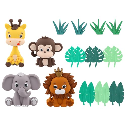 Sage Green Tortendeko - Dschungel Themed Kuchendeko für Geburtstag - Tier Cake Topper für Kinder, Mädchen und Baby Shower - Perfekt für 1. Geburtstag und Party Dekoration Sage Green Tortendeko - Dschungel Themed Kuchendeko für Geburtstag - Tier Cake Topper für Kinder, Mädchen und Baby Shower - Perfekt für 1. Geburtstag und Party Dekoration von Joyan