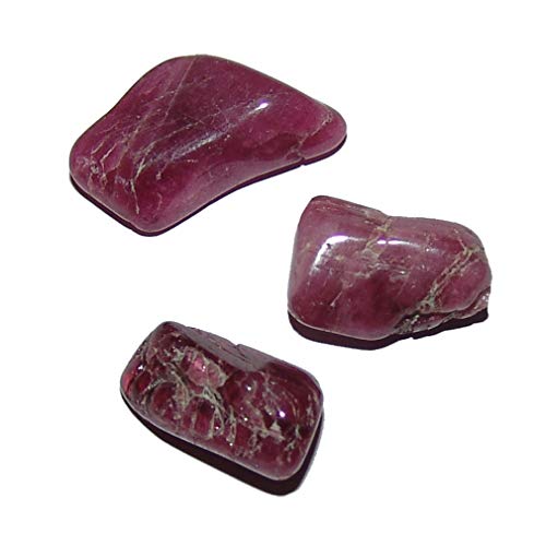 Joyas Janni TS-Stück-TU-ROT-01 Tourmaline Rosa Rojo/Rubelit 3 Pequeñastones pequeños 0.8-15 mm aprox. 4-7 gramos Charms, bunt von Janni-Shop-Trommelsteine