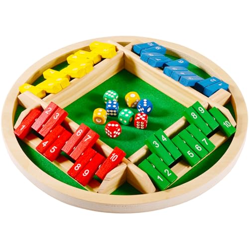 4 Spieler Shut The Box Spiel,Klassisches Würfelspiel,Holz Brettspiel,Reisespiel,Holzbrett Zahlenspiel,Mathespiele Spiel für Kinder und Erwachsene Familien Partyspiel Urlaub Unterhaltsames Brettspiele 4 Spieler Shut The Box Spiel,Klassisches Würfelspiel,Holz Brettspiel,Reisespiel,Holzbrett Zahlenspiel,Mathespiele Spiel für Kinder und Erwachsene Familien Partyspiel Urlaub Unterhaltsames Brettspiele von Joycabin
