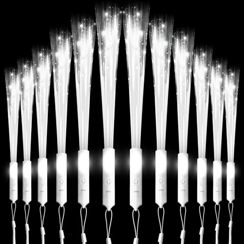 Joycabin 12 Stück LED Leuchtstäbe, Knicklichter, Weiß Leuchtstab Leuchten Party Set, Glasfaser Leuchtstab, Hochzeit Leuchtwedel für Hochzeit, Weihnachten, Party, Konzert Joycabin 12 Stück LED Leuchtstäbe, Knicklichter, Weiß Leuchtstab Leuchten Party Set, Glasfaser Leuchtstab, Hochzeit Leuchtwedel für Hochzeit, Weihnachten, Party, Konzert von Joycabin