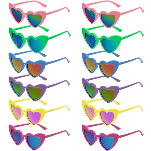 Joycabin 12 Stücke Kinder Herz Sonnenbrillen für Jungen und Mädchen,Party Brillen mit UV400 Schutz, Neon Farbe Lustige Party Sonnenbrillen Für Sommer, Strand, Partyzubehör, Poolparty, Karneval, Preise Joycabin 12 Stücke Kinder Herz Sonnenbrillen für Jungen und Mädchen,Party Brillen mit UV400 Schutz, Neon Farbe Lustige Party Sonnenbrillen Für Sommer, Strand, Partyzubehör, Poolparty, Karneval, Preise von Joycabin