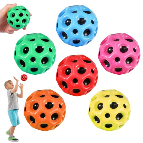 Joycabin 6 Stück Astro Jump Ball, Moon Ball, Sprünge Gummiball, Galaxy Ball, Flummies für Kinder, Space Ball EIN Knallendes Geräusch Machen Bouncing Ball Toy für Kinder und Erwachsene von Joycabin