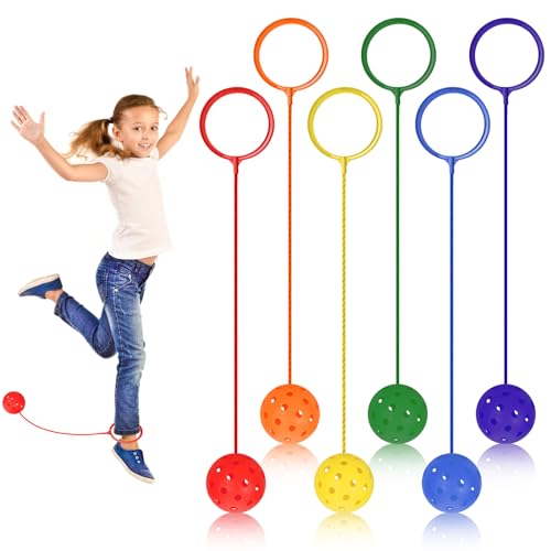 Joycabin 6 Stücke Springball für Kinder, Sport Sprungball, Kinder Springring, Hüpfring Bälle, Knöchelsprungball für Geschicklichkeitsspiele Für Kinder Oder Erwachsene, Übung von Joycabin