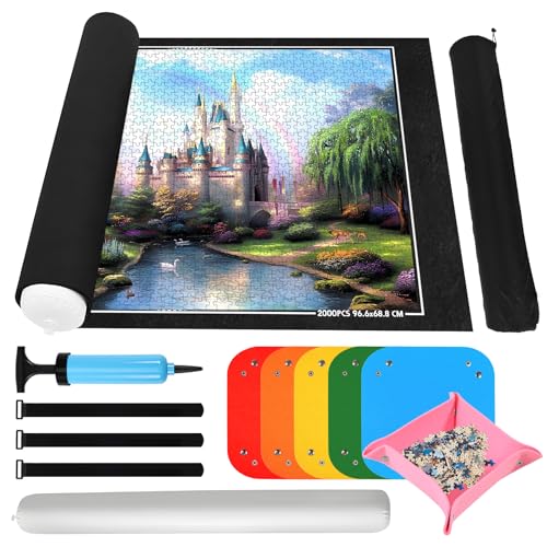 Joycabin Puzzlematte - Tragbare Rollmatte für 1000, 1500, 2000 Teile - Teppich zum Aufbewahren und Transportieren von Puzzles von Joycabin