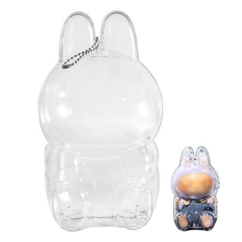 Joycabin Schutzhülle für Plüschpuppe Transparente PVC Tasche Schlüsselanhänger für Sitzende Puppe Anti-schmutzig Schützen Sie Ihre Puppe, Geeignet Zum Ausgehen, Dekorieren (15.5 x 8cm) von Joycabin