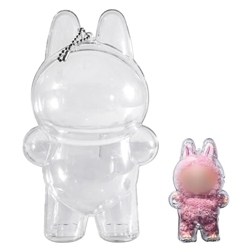 Joycabin Schutzhülle für Plüschpuppe Transparente PVC Tasche Schlüsselanhänger für Stehen Puppe Anti-schmutzig Schützen Sie Ihre Puppe, Geeignet Zum Ausgehen, Dekorieren (17 x 10.5cm) von Joycabin