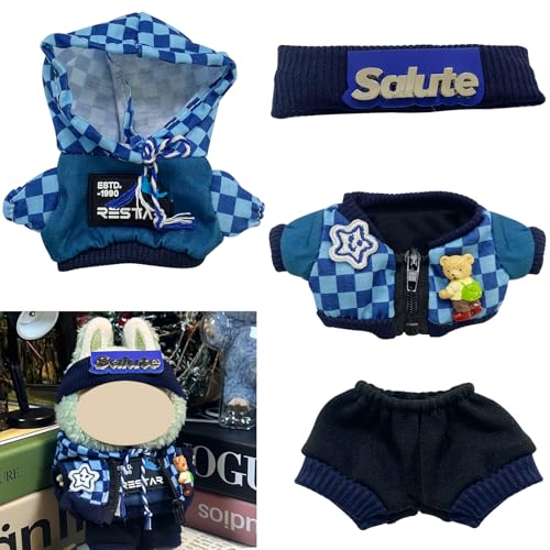 Joycabin Stylische Puppenkleidung für 17cm Plüschpuppe, Jacke + Sweatshirt + Hose + Stirnband Miniatur Kleidung Zubehör Set, Puppendekorationszubehör, Puppenzubehör Geschenke (Puppe Nicht Enthalten) Joycabin Stylische Puppenkleidung für 17cm Plüschpuppe, Jacke + Sweatshirt + Hose + Stirnband Miniatur Kleidung Zubehör Set, Puppendekorationszubehör, Puppenzubehör Geschenke (Puppe Nicht Enthalten) von Joycabin