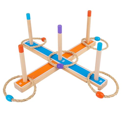 Joycabin Wurfspiel Ringwurfspiel, Ringwurf Spiel aus Holz mit 5 Wurfringe, Garten Spiele für Kinder und Erwachsene Indoor und Outdoor Spielspaß, Ring Wurfspiel Familienspiel Joycabin Wurfspiel Ringwurfspiel, Ringwurf Spiel aus Holz mit 5 Wurfringe, Garten Spiele für Kinder und Erwachsene Indoor und Outdoor Spielspaß, Ring Wurfspiel Familienspiel von Joycabin