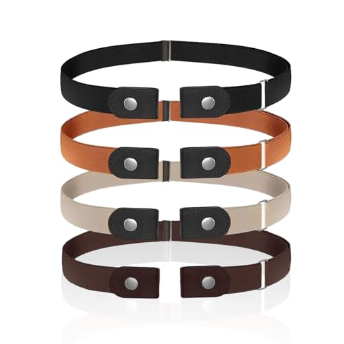 4 Stück Gürtel Ohne Schnalle, Elastischer Stretch Gürtel für Kinder Jungen Mädchen Verstellbare Schnallenfreier Unsichtbare Stretchgürtel Kindergürtel mit Leder 4 Stück Gürtel Ohne Schnalle, Elastischer Stretch Gürtel für Kinder Jungen Mädchen Verstellbare Schnallenfreier Unsichtbare Stretchgürtel Kindergürtel mit Leder von Joyes