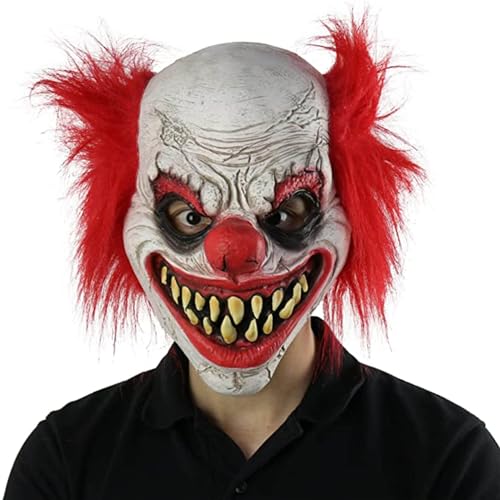 Clown-Maske, realistische Halloween-Party, Latex, gruselige Maske für Kinder und Erwachsene, Cosplay, gruselige Joker-Maske, Requisiten von Joyes