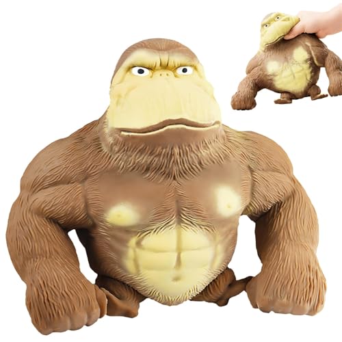 Gorilla Stressabbau Spielzeug, Gorilla Stress Toy, Gorilla-Figur Zum Stressabbau, Anti Stress Spielzeug, Realistische Anti-Extrusion, Geeignet für Freizeit, Unterhaltung, Stressabbau (0.7) von Joyes