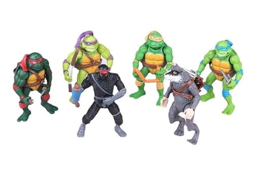 Ninja Cake Tortenfiguren, 6PCS Ninja Schildkröten-Spielzeug Mutant Turtle Action-Figuren Geburtstags Party liefert Cupcak50e Figuren für Kindergeburtstag von Joyes
