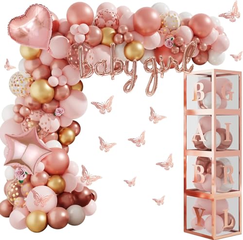 134Stück Roségold Luftballon Girlande Kit Mädchen Geburtstag Party Dekoration 4 Baby Girl Box 12 Stück Schmetterling Decoration fur Mädchen Frauen Baby Shower Taufe Geburtstag Party Deko 134Stück Roségold Luftballon Girlande Kit Mädchen Geburtstag Party Dekoration 4 Baby Girl Box 12 Stück Schmetterling Decoration fur Mädchen Frauen Baby Shower Taufe Geburtstag Party Deko von JoyeuVie