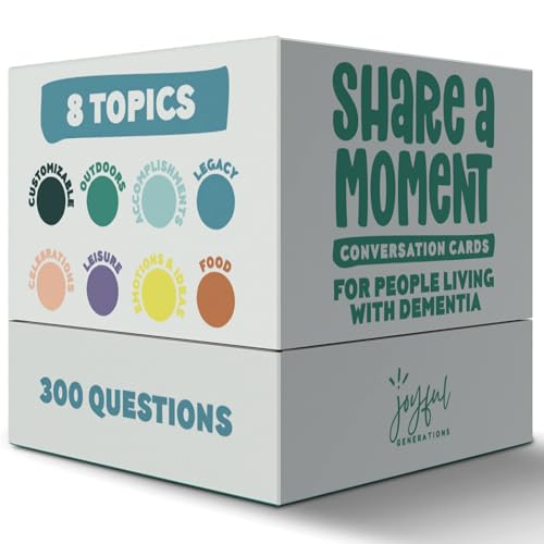 Joyful Generations Share a Moment Gesprächskarten, Demenzaktivitäten für Senioren, Gesprächskarten für Alzheimer und Demenz, ideal für Personen, die mit Demenz leben, Familien und Betreuer von Joyful Generations