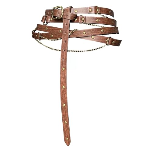 Joygoodta Renaissancegürtel, Vintage einstellbare mittelalterliche Gürtel Frauen mit Metallkette für Halloween -Cosplay -Kleider Renaissance Joygoodta Renaissancegürtel, Vintage einstellbare mittelalterliche Gürtel Frauen mit Metallkette für Halloween -Cosplay -Kleider Renaissance von Joygoodta