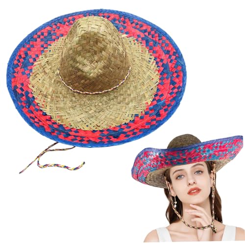 Joygoodta Sombrero Weitkrempe Stroh Mexikaner Sombrero Sombrero Hüte mit verstellbarem Kinngurt ein mexikanischer Hut für Erwachsene für die Fiesta -Party Karneval Sommer Joygoodta Sombrero Weitkrempe Stroh Mexikaner Sombrero Sombrero Hüte mit verstellbarem Kinngurt ein mexikanischer Hut für Erwachsene für die Fiesta -Party Karneval Sommer von Joygoodta
