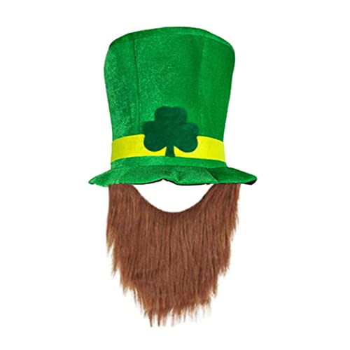 Joygoodta St. Patricks Day Hats Green Shamrock Kobold Hut mit Bart für St. Patrick Day TOODE Joygoodta St. Patricks Day Hats Green Shamrock Kobold Hut mit Bart für St. Patrick Day TOODE von Joygoodta