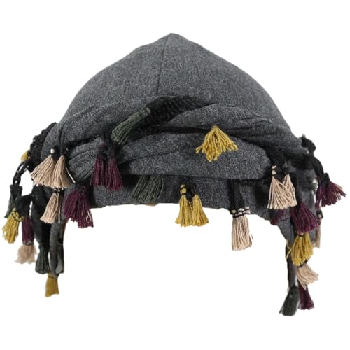 Joygoodta Turban für Männer, weiche modale Männer Turban, Vintage Twist Mens Head Wrap, personalisierter mit Quasten, Mode -Satin -, Kopfverpackung für und Frauen von Joygoodta