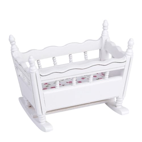 Joygoodta Weiße Holz 1:12 Miniaturbabypuppe Crib Bett Puppenhaus Dekoration Weiße Holz 1:12 Miniaturbabypuppe Crib Bed Dollhouse Dekoration Joygoodta Weiße Holz 1:12 Miniaturbabypuppe Crib Bett Puppenhaus Dekoration Weiße Holz 1:12 Miniaturbabypuppe Crib Bed Dollhouse Dekoration von Joygoodta