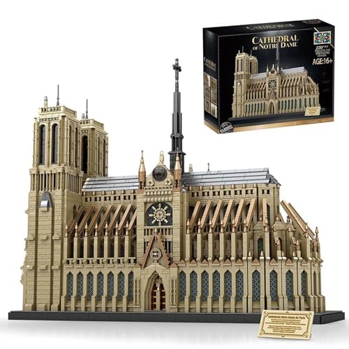 Architektur-Bausteine ​​der Kathedrale Notre Dame, 8868 Teile, große Klemmblöcke, Pariser modularer Gebäudemodellbausatz for Kinder und Erwachsene, kompatibel mit Lego von JoyiD