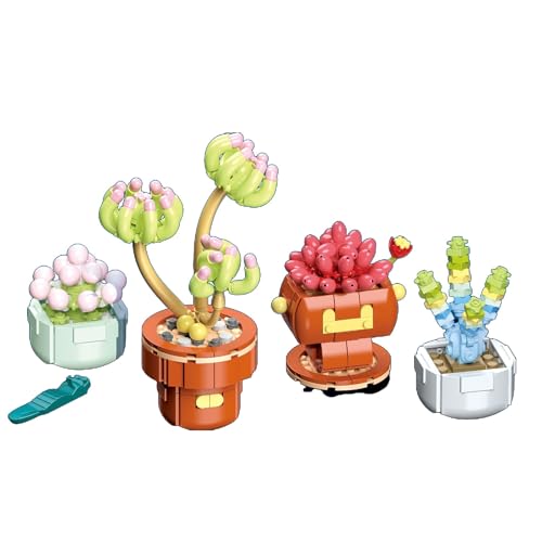 JoyiD Blumen-Bausteine, DIY-Konstruktionsspielzeug-Sets, kreative botanische Sammlung, Blumen-Klemmblöcke for Heimdekoration, Geschenk for Erwachsene Kinder(Size:114-12) von JoyiD