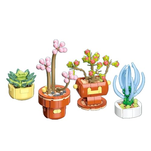 JoyiD Blumen-Bausteine, DIY-Konstruktionsspielzeug-Sets, kreative botanische Sammlung, Blumen-Klemmblöcke for Heimdekoration, Geschenk for Erwachsene Kinder(Size:114-13) von JoyiD