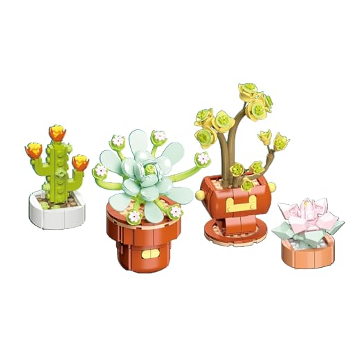 JoyiD Blumen-Bausteine, DIY-Konstruktionsspielzeug-Sets, kreative botanische Sammlung, Blumen-Klemmblöcke for Heimdekoration, Geschenk for Erwachsene Kinder(Size:114-2) von JoyiD