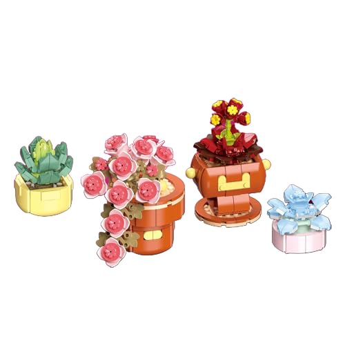 JoyiD Blumen-Bausteine, DIY-Konstruktionsspielzeug-Sets, kreative botanische Sammlung, Blumen-Klemmblöcke for Heimdekoration, Geschenk for Erwachsene Kinder(Size:114-7) von JoyiD