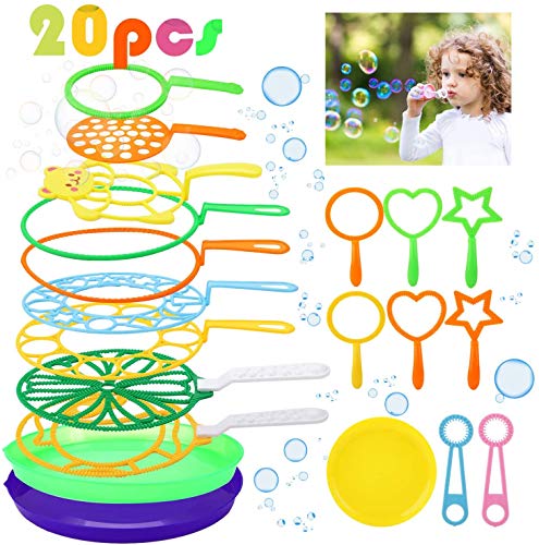 Joyibay Seifenblasen Set, 20 Stücke Kinder Seifenblasen Blase Zauberstab Einstellen Seifenblasen für Indoor und Outdoor Bubble Maker Spiele, Perfekt für Kindergeburtstag, Partys, Hochzeit von Joyibay