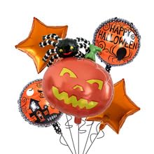 Halloween-Aluminiumfolienballons, 5 Stück, Halloween-Kürbis-Aluminiumfolienballon, Motto-Party-Dekorationen, Zubehör, BW Halloween-Aluminiumfolienballons, 5 Stück, Halloween-Kürbis-Aluminiumfolienballon, Motto-Party-Dekorationen, Zubehör, BW von JoyinTcos