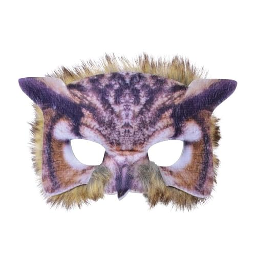 Joyincoser Eulen Wolf Tiermaske Realistische Vogel-Raubtiermaske für Männer und Frauen Ideal für Halloween, Cosplay, Party, Karneval und Fasching (Owl) von Joyincoser