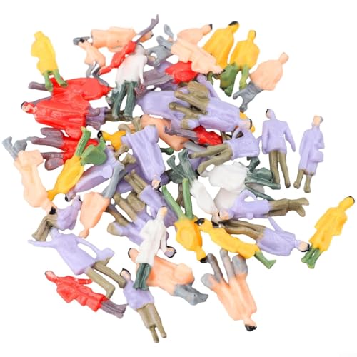 JoyousMall 50 Stück bemalte Figuren für HO Maßstab 187 Modelleisenbahnen Detaillierte Modelle zur Verbesserung Ihres Layout-Erlebnisses (50 Stück) von JoyousMall