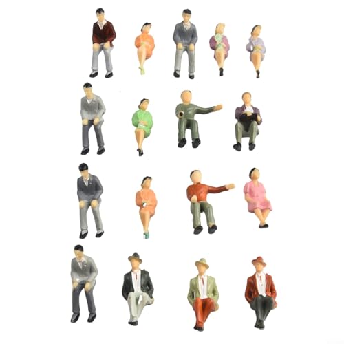 JoyousMall 50 Stück sitzendes Modell, 1:32 sitzende Farbfigur, DIY, handgefertigte kleine Figur, Farbmodell, Simulation, Handwerk für Eisenbahngebäude, Layout von JoyousMall