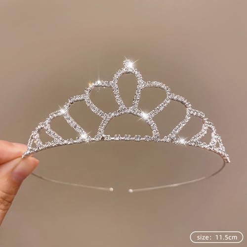 JoyousMall Elegante Krone aus Legierung mit schimmernden Steinen für faszinierende Geburtstags- und Feiertagsveranstaltungen (34) von JoyousMall