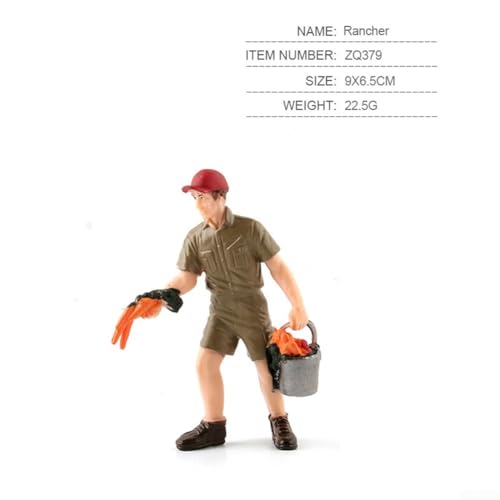 JoyousMall Shepherd People Models for Farm Train Displays Realistic Simulation Figures (ZQ379) von JoyousMall