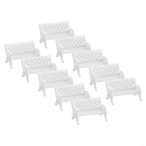 Set mit 10 Miniatur-Tischen & Stühlen im HO-Maßstab, perfekte Ergänzung für Ihre Zugmodelle (mittel) von JoyousMall