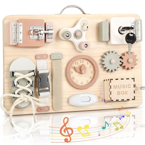 Joyreal Motorikbrett Montessori - Busy Board Activity Board Motorikboard Montessori Spielzeug Brett Motorikspielzeug Sensorik Board Joyreal Motorikbrett Montessori - Busy Board Activity Board Motorikboard Montessori Spielzeug Brett Motorikspielzeug Sensorik Board von Joyreal