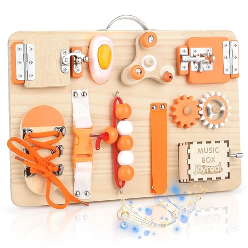 Joyreal Motorikbrett Activity Board Montessori Spielzeug Busy Board Montessori Brett Motorikspielzeug Sensorik Spielzeug von Joyreal