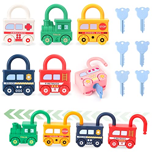 Joyreal Schloss mit Schlüssel Baby Montessori Spielzeug ab 2 3 4 5 Jahre - Motorikspielzeug Busy Board Baby Sensorik Spielzeug Schlüssel Kinder Lernspielzeug Geschenk für Mädchen Junge von Joyreal