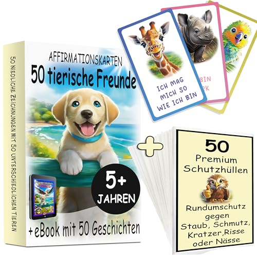 Affirmationskarten für Kinder + Schutzhüllen 50 STK. I Gefühlskarten I Selbstbewusstsein Stärken I Pädagogische Affirmationskarten I Motivationskarten Schule Affirmationskarten für Kinder + Schutzhüllen 50 STK. I Gefühlskarten I Selbstbewusstsein Stärken I Pädagogische Affirmationskarten I Motivationskarten Schule von Joytastic
