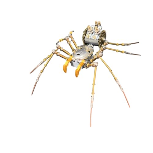 186-teiliges mechanisches Spinnen-Modell - Silberne Menschengesicht-Jagdspinne DIY Metallbausatz für Jugendliche und Erwachsene von Joytopiaminds