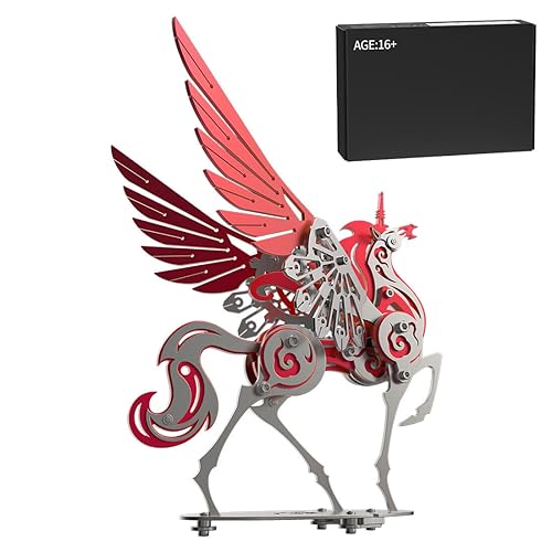 3D-Metallpuzzle für Erwachsene, 121-teiliger 3D-DIY-Bausatz für mechanisches Punk-Fabelwesen, schwebendes Einhorn, kreatives Kunstobjekt für Zuhause und Büro 3D-Metallpuzzle für Erwachsene, 121-teiliger 3D-DIY-Bausatz für mechanisches Punk-Fabelwesen, schwebendes Einhorn, kreatives Kunstobjekt für Zuhause und Büro von Joytopiaminds