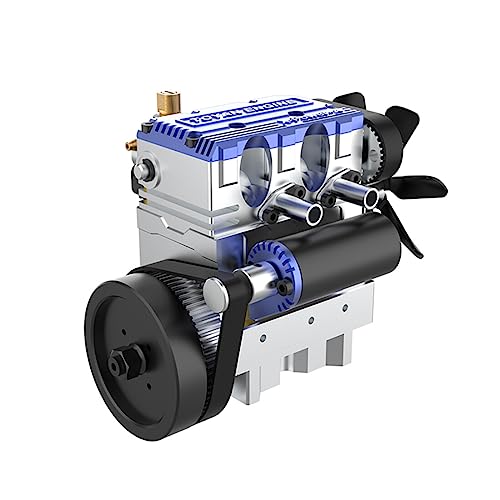 7ccm Reihenzweizylinder-Viertakt-Methanolmotor mit Wasserkühlung für RC-Modellautos und -Boote im Maßstab 1:8, 1:10 und 1:14. Wissenschaftliche Experimente, Bildung und Ausstellung für Erwachsene von Joytopiaminds