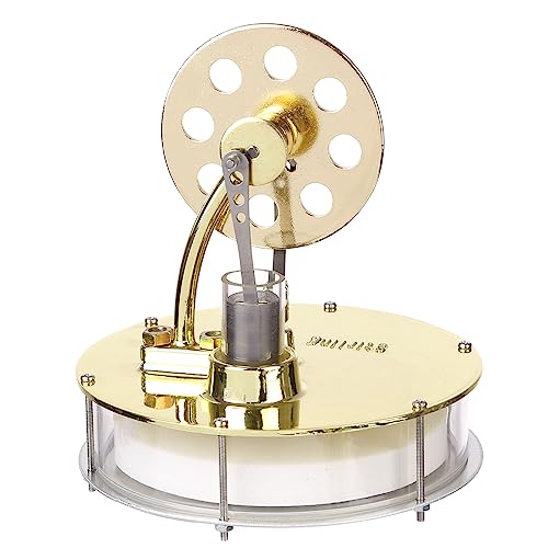 Dampfmaschinen-Modellbausätze, drehbarer Niedertemperatur-Stirlingmotor aus Metall mit Glaszylinder für physikalische Experimente, Bildung und Ausstellung von Joytopiaminds