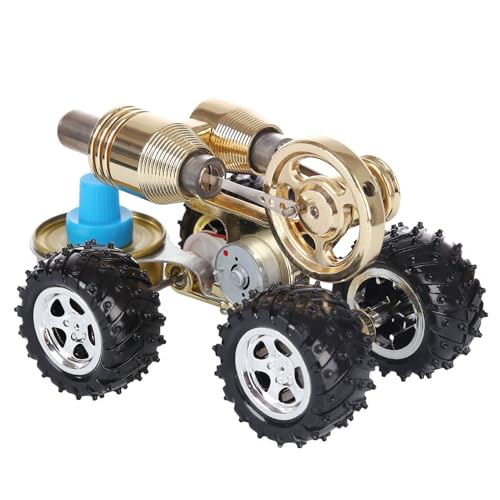 Dampfmaschinen-Modellbausätze, vergoldetes, galvanisiertes Heißluft-Stirlingmotor-Automodell für physikalische Experimente, Bildung und Ausstellung von Joytopiaminds