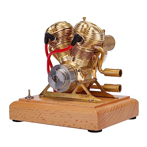 Dampfmaschinenmodell Bausatz, 4,2CC Mini OHV V-Twin Doppelzylinder 4-Takt Benzinmotor mit Elektronischer Zündung für Wissenschaftsexperimente Bildung und Ausstellung Dampfmaschinenmodell Bausatz, 4,2CC Mini OHV V-Twin Doppelzylinder 4-Takt Benzinmotor mit Elektronischer Zündung für Wissenschaftsexperimente Bildung und Ausstellung von Joytopiaminds