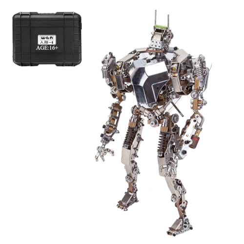 Humanoid-1 3D-Metallpuzzle für Erwachsene, 700 Teile 3D-Dinge, Mechanischer Steampunk-Mech-Roboter-Modellbausatz mit Gelenken und LED-Leuchten, Kreatives Kunstobjekt für Zuhause und Büro Humanoid-1 3D-Metallpuzzle für Erwachsene, 700 Teile 3D-Dinge, Mechanischer Steampunk-Mech-Roboter-Modellbausatz mit Gelenken und LED-Leuchten, Kreatives Kunstobjekt für Zuhause und Büro von Joytopiaminds