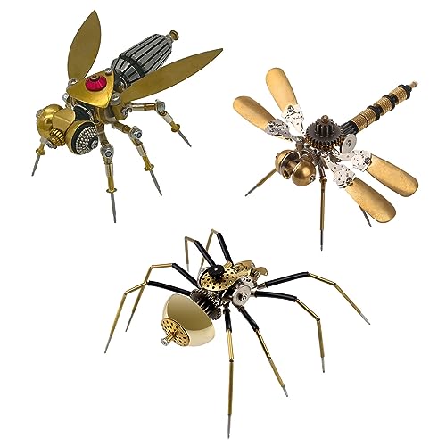 Joytopiaminds 3D-Metallpuzzle für Erwachsene, 203-teiliger Steampunk-Bausatz mit detailreicher Spinnentier-Skulptur, kreative Schreibtischdekoration für Zuhause und Büro von Joytopiaminds