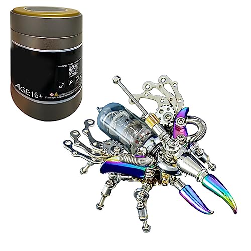 Joytopiaminds 3D-Metallpuzzle für Erwachsene, Mechanischer Käfer mit über 200 Teilen zum Selberbauen, kreative Schreibtischdekoration für Zuhause oder das Büro von Joytopiaminds